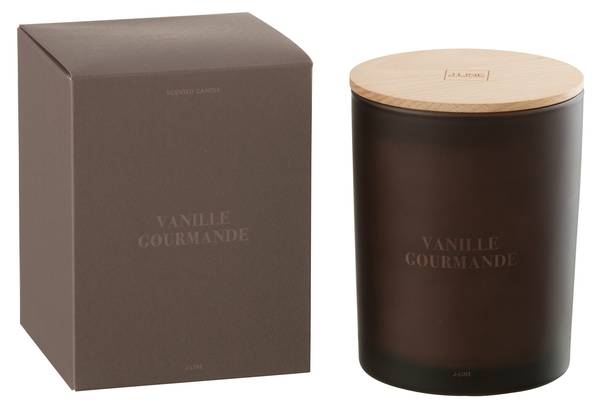 Duftkerze Vanille Gourmande Braun - Satin - 11 x 14 x 11 cm