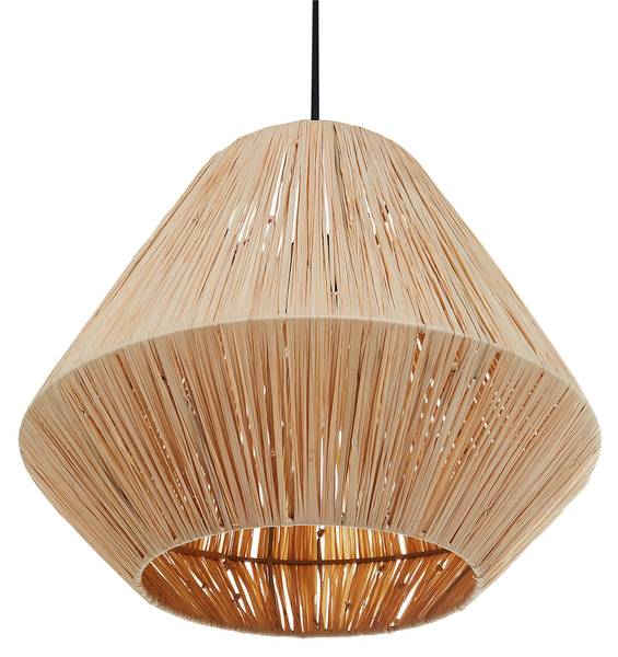 Lampe suspension DAMIT Noir - Bleu - Fibres naturelles - 33 x 125 x 33 cm