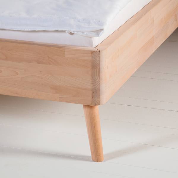 Lit Finsby Hêtre massif - Blanc - 140 x 200cm