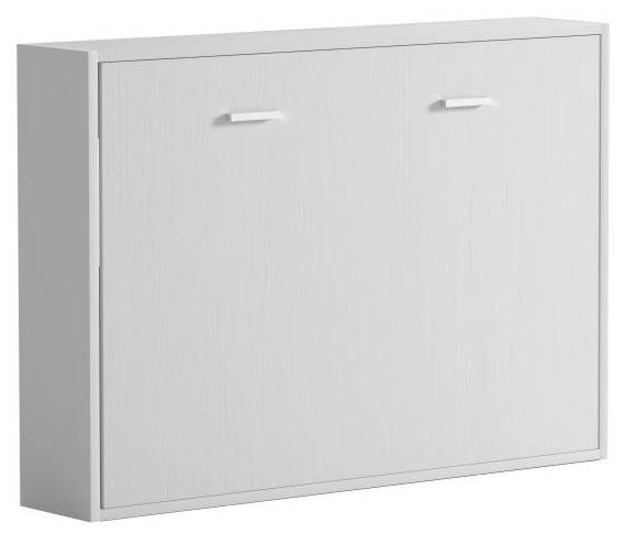 Lit escamotable MALINA Blanc - En partie en bois massif - 159 x 154 x 208 cm