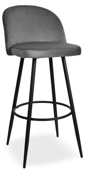 Barstühle HOUNDI 2er Set Dunkelgrau