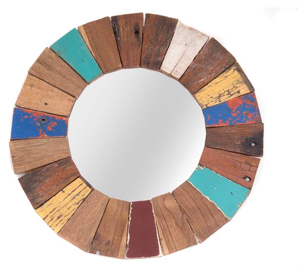 Wandspiegel Poppy Massivholz - 50 x 50 x 3 cm