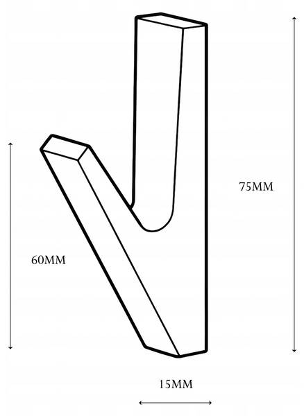 Wandaufhänger AVENA Braun - Holzwerkstoff - 1 x 7 x 1 cm