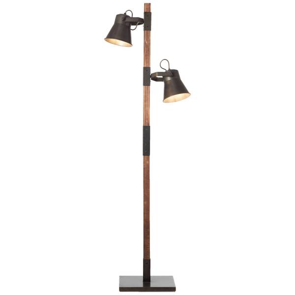 Stehlampen 16121523 1 Schwarz - Holz teilmassiv - 51 x 154 x 30 cm