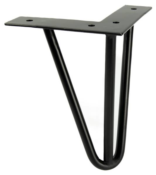 Möbelbein Hairpin 4er-Set Schwarz - Metall - 11 x 15 x 11 cm