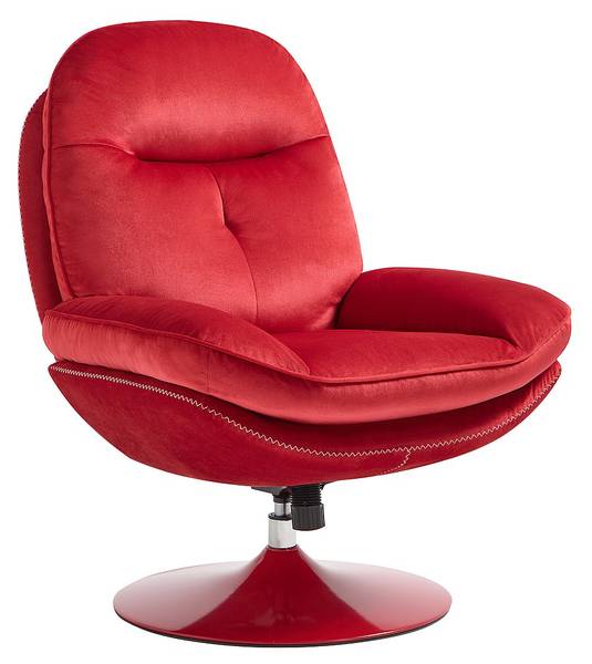 Sessel mit gerader Rückenlehne ILMACA Rot - Textil - 78 x 99 x 90 cm
