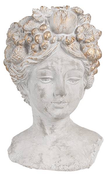 Innenblumentopf Frau Annatasi Grau - Stein - 14 x 22 x 14 cm