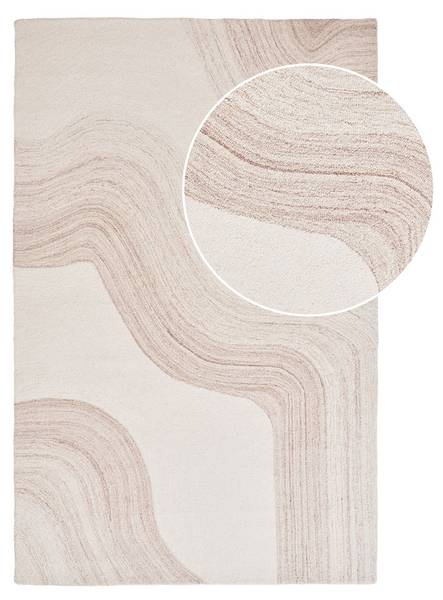 Kurzflorteppich VK86818474 Braun - Wolle - 160 x 1 x 230 cm