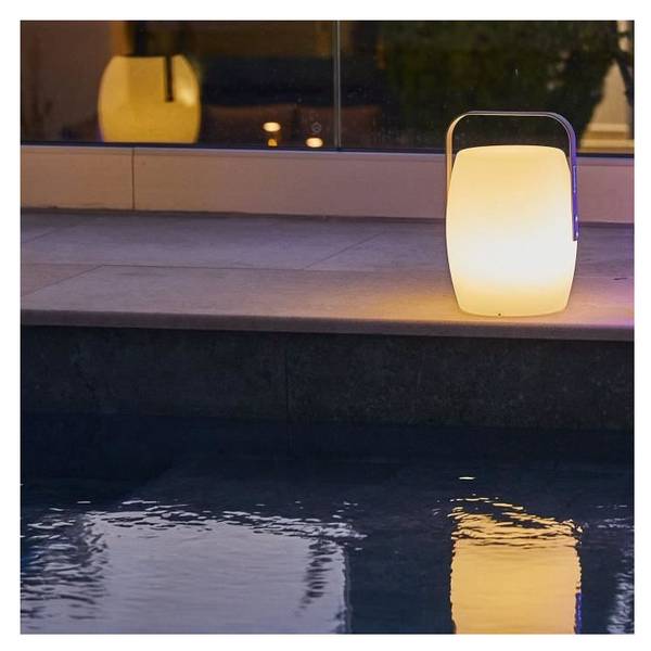 Lanterne sans fil - LUMISKY - LUCY ROCK Blanc - Matière plastique - 22 x 30 x 22 cm