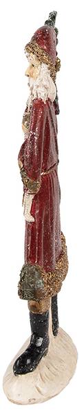 Beeld Kerstman Xmas-Chance rood - kunststof - 4 x 23 x 9 cm