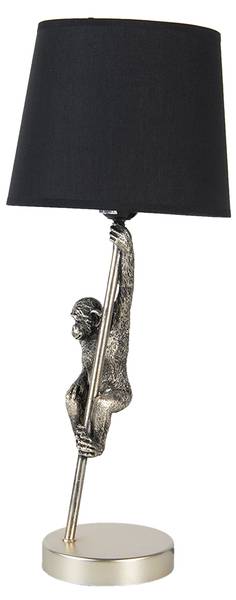 Tischlampe Affe Saraa Silber - Kunststoff - 20 x 49 x 20 cm