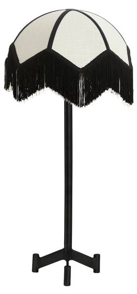 Tischleuchte Dennis/Sulina Schwarz - Weiß - Stahl - 35 x 78 x 35 cm