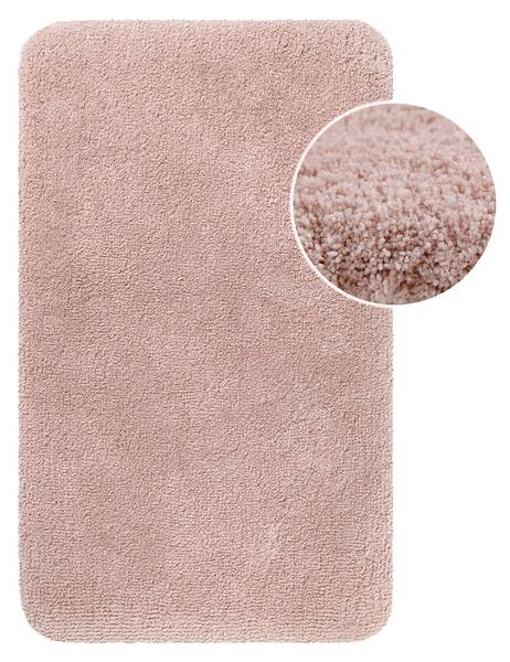 Badteppich Porto Azzurro Grau - Hellrosa - Pink - 80 x 150 cm