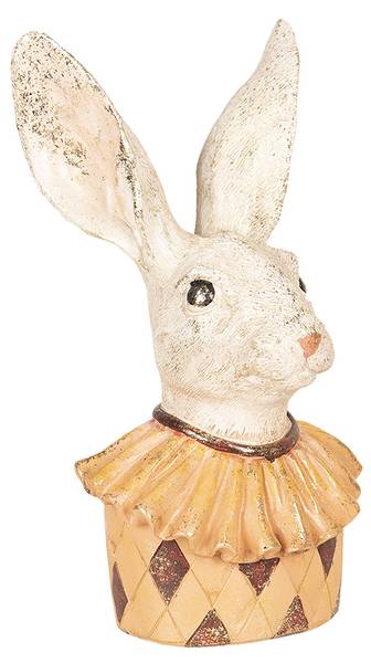 Figur Kaninchen DekoEaster-Ezra Beige - Kunststoff - 8 x 24 x 11 cm