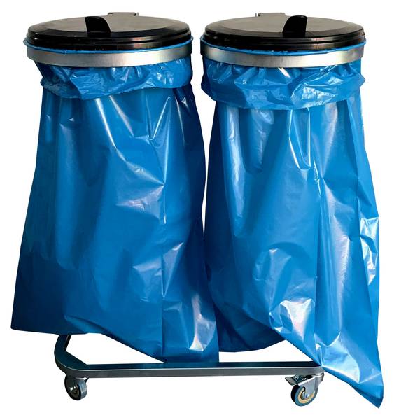 Müllsackständer Bravo Silber - 80 x 96 x 43 cm