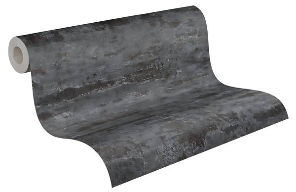 Vliestapete 374154-GU Schwarz - Kunststoff - 53 x 1 x 1005 cm