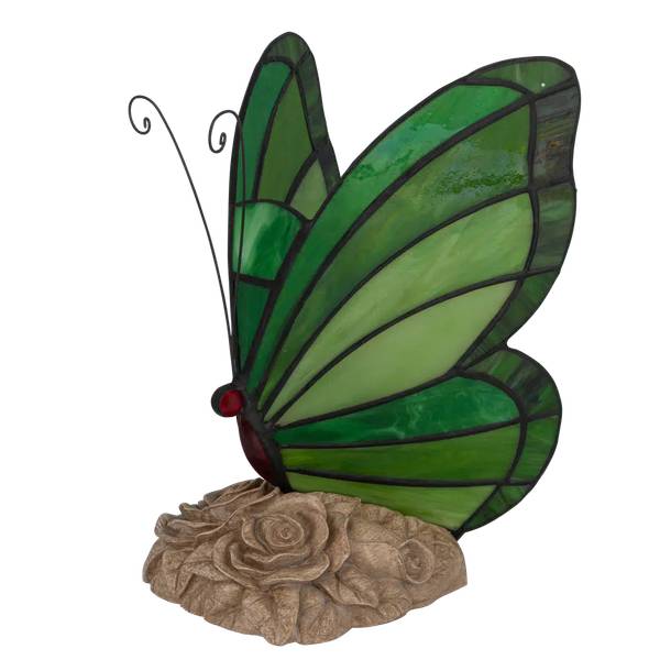 Tiffany Tischlampe Schmetterling 8005 Grün