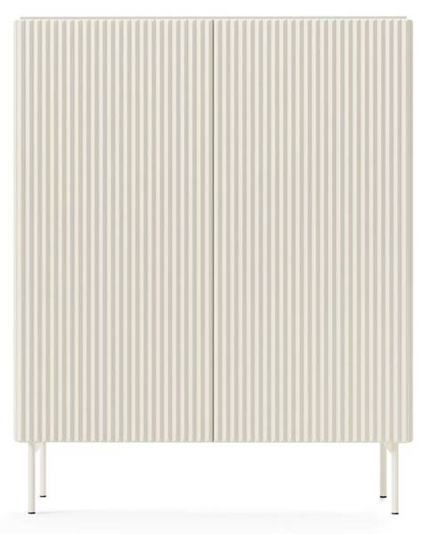 Hoge ladekast TUTTI beige - plaatmateriaal op houtbasis - 99 x 123 x 40 cm