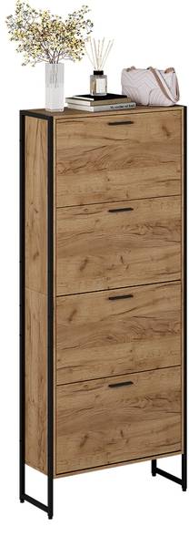 Schuhkipper Folda 57362 Schwarz - Braun - Holzwerkstoff - 63 x 153 x 24 cm