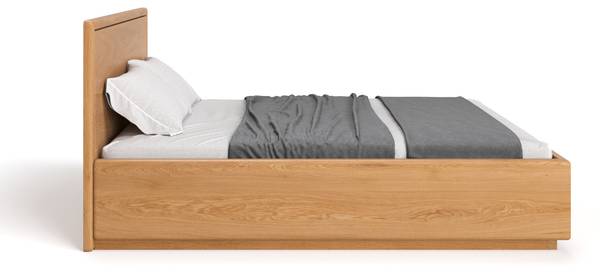 Massivholzbett Linea mit Bettkasten 200 x 160 cm