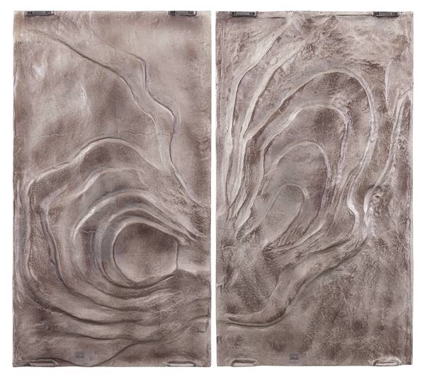 Wandpaneel ERIKE Braun - Metall - 3 x 90 x 100 cm