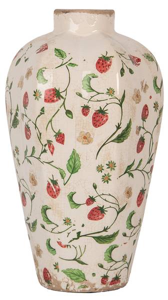 Vaas Roman beige - keramiek - 17 x 29 x 17 cm