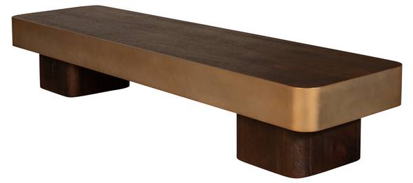 Couchtisch WARREN Braun - Metall - 45 x 31 x 180 cm