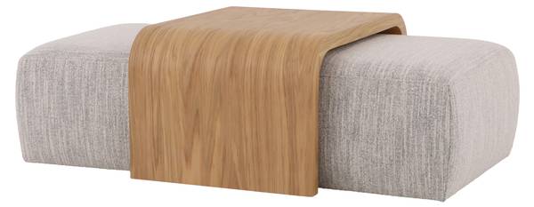 Couchtisch Celeste Grau - Eiche - 64 x 43 x 140 cm