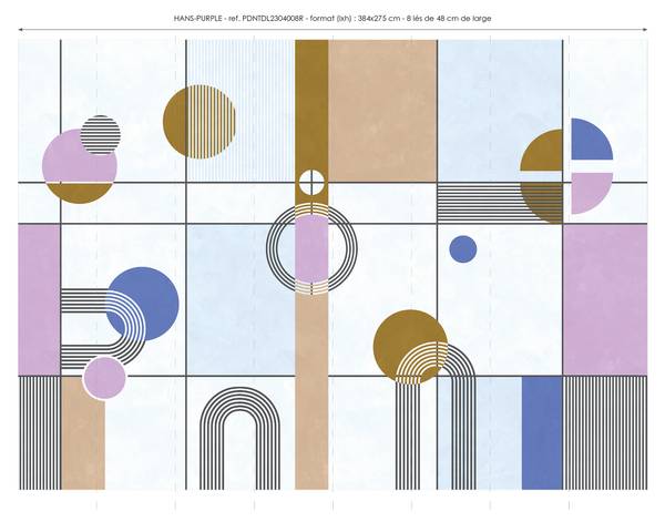 Panorama-Tapete 1987 Multicolor - 288 x 300 x 288 cm