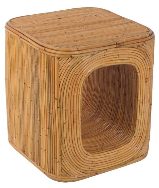 Beistelltisch Baya Beige - Rattan - 45 x 50 x 45 cm