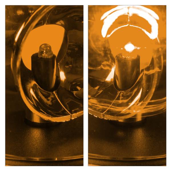 Rundumleuchte 2er Set orange Schwarz - Orange - Kunststoff - 10 x 12 x 10 cm