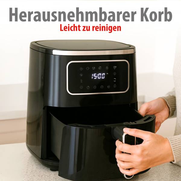 Heißluftfritteuse MEALHE2230022 Schwarz - Kunststoff - 33 x 30 x 27 cm