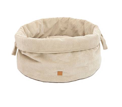 Hunde Korb  Louis Cord Braun - Textil - 60 x 60 x 60 cm