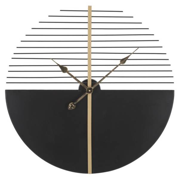 Wanduhr VKH236 Schwarz - Stahl - 60 x 60 x 5 cm