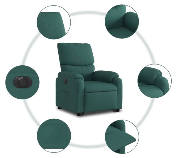 Relaxsessel mit Aufstehhilfe 3032390-3 Dunkelgrün