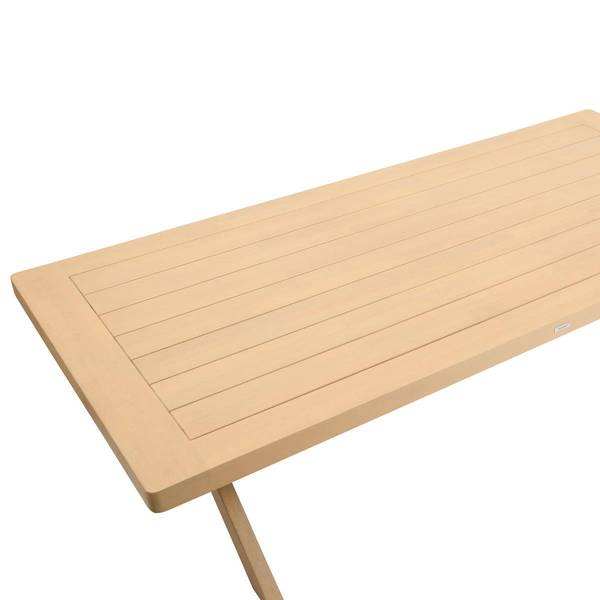 Gartentisch XENIA Beige - Massivholz - 250 x 76 x 120 cm