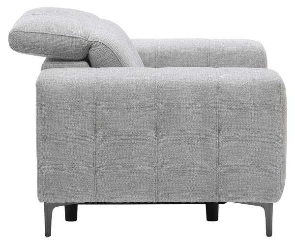 Sessel ALVARO Grau - Metall - Kunststoff - Textil - Holz teilmassiv - 115 x 79 x 109 cm