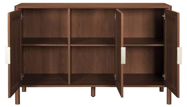 Sideboard Etta Braun - Rattan - 120 x 78 x 39 cm