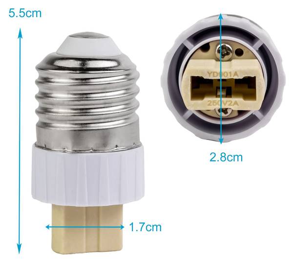 4x E27 auf G9 Lampensockel Adapter Weiß - Kunststoff - 4 x 10 x 10 cm