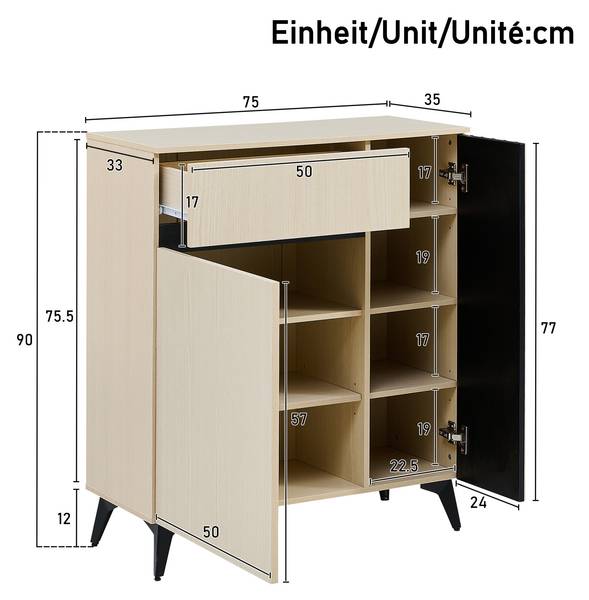 Schuhschrank Eos Ⅱ 35 x 90 x 75 cm