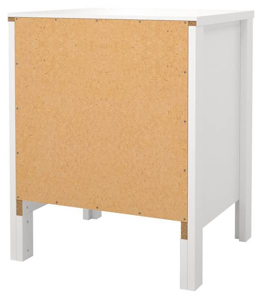 Nachttisch Madrid Weiß - Holz teilmassiv - 44 x 54 x 39 cm