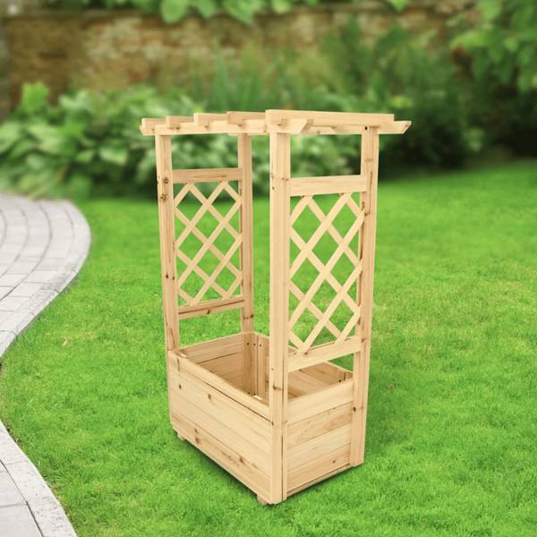 Hochbeet mit Rankgitter THAO 58 x 35 cm