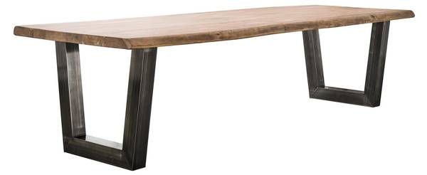 Table à manger LOG Marron - Bois massif - 300 x 77 x 100 cm