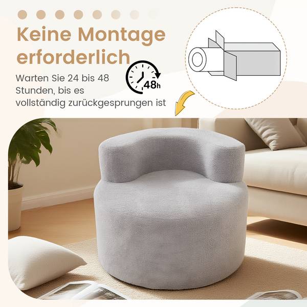 Einzelsofa TH32983 Grau - 82 x 59 x 82 cm