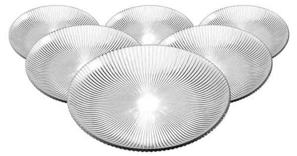 Frühstücksteller Unico 6er Set Glas - 21 x 2 x 21 cm