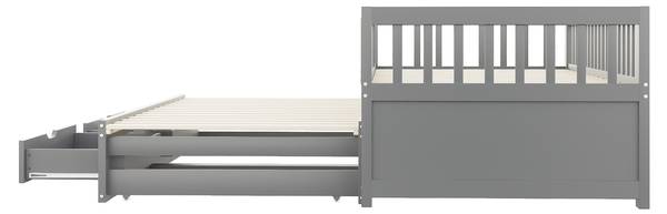 Kinderbett Dioscuri Ⅰ Grau - Breite: 95 cm