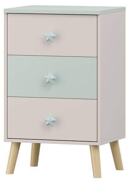 Commode pour enfants Sandnes Menthe - Blanc