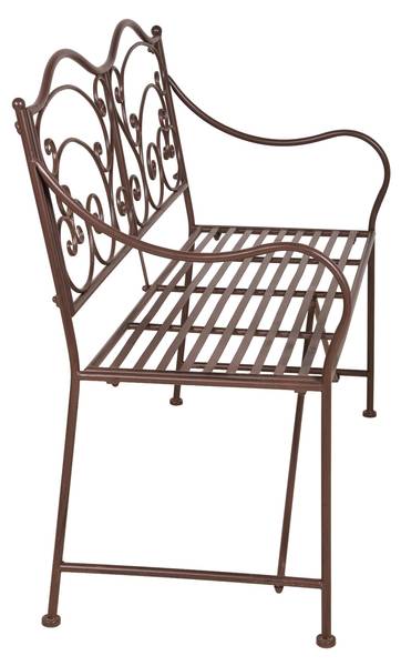 Gartenbank RUPERT Schwarz - Metall - 106 x 92 x 43 cm