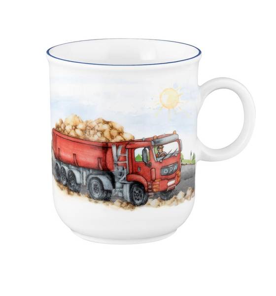 Kindergeschirr Set Baustelle 3-teilig Pinie - 22 x 21 x 22 cm