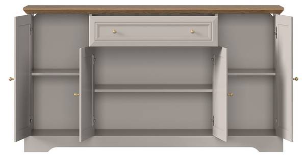 Sideboard ZARULA Beige - Braun - Holz teilmassiv - 165 x 92 x 47 cm